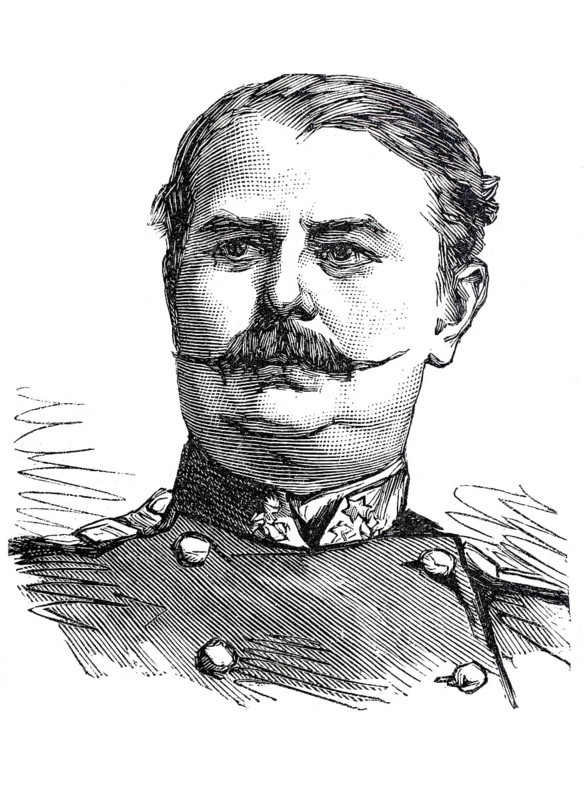 Milojko Lesjanin (b. 15 February 1830, d. 15 February 1896) Serbian officer and politician. In the 1870s and 1880s he was several times Minister of the Army and Chief of the Serbian General Staff, Commander of the Serbian Timok Army in the 19th century, Historical, authentic, digitally restored reproduction from a 19th century original, Record date not stated