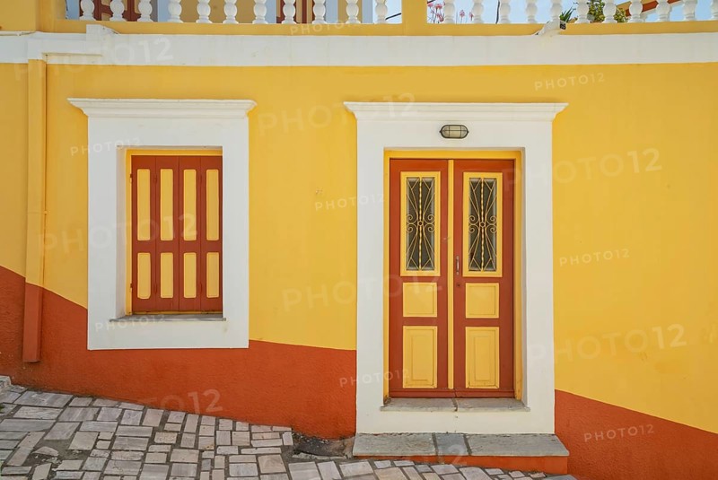 Traditional house, Gialos, Symi Island, Dodecanese Islands, Greece