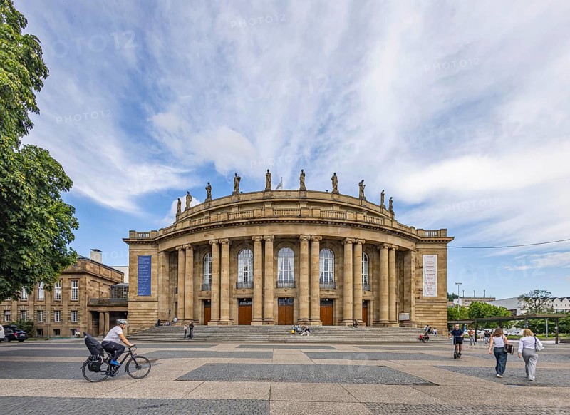 Littmann building on Stuttgart's Eckensee, venue of the Württemberg State Theatre Stuttgart (WST) . The opera house is to be extensively renovated, modernised and extended. Stuttgart, Baden-Württemberg, Germany // 01.08.2025