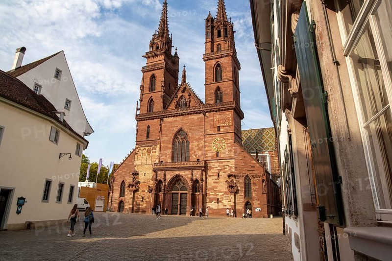Basel Minster, sight of the Swiss city of Basel
