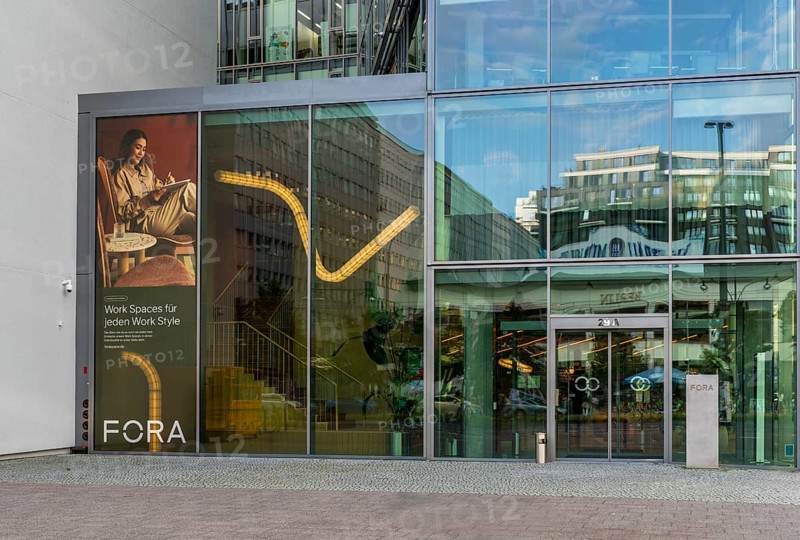 Entrance to Fora, work space for every work style, Karl-Liebknecht-Straße, Berlin, Germany