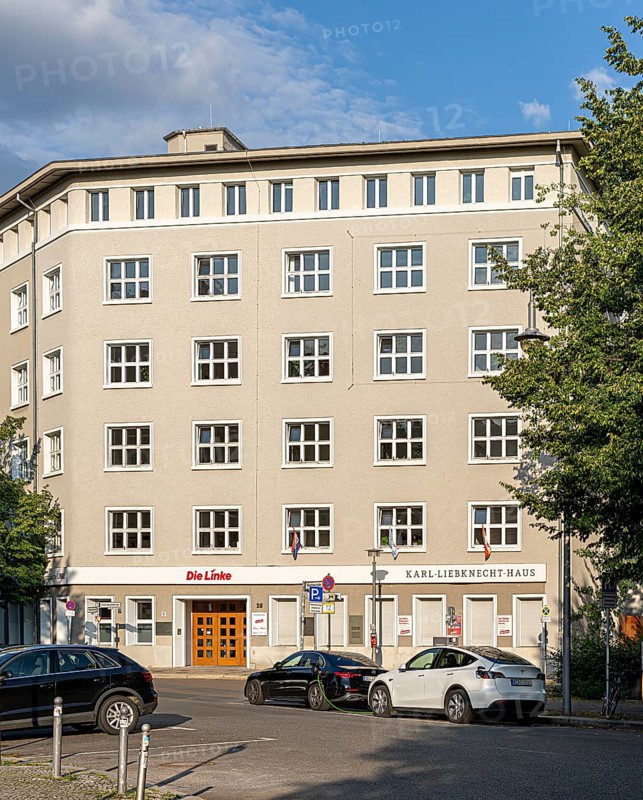 Party headquarters of the Left Party in the Karl Liebknecht House in Berlin Mitte, Germany