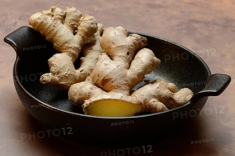 Ginger, ginger root in pot