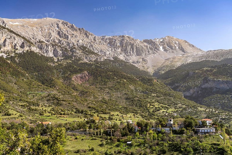 Mountains and landscape near Arachova, Greece