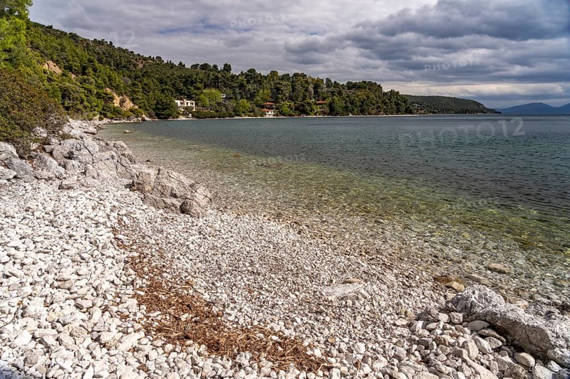 Beach near Dafni on the island of Euboea or Evia, Greece