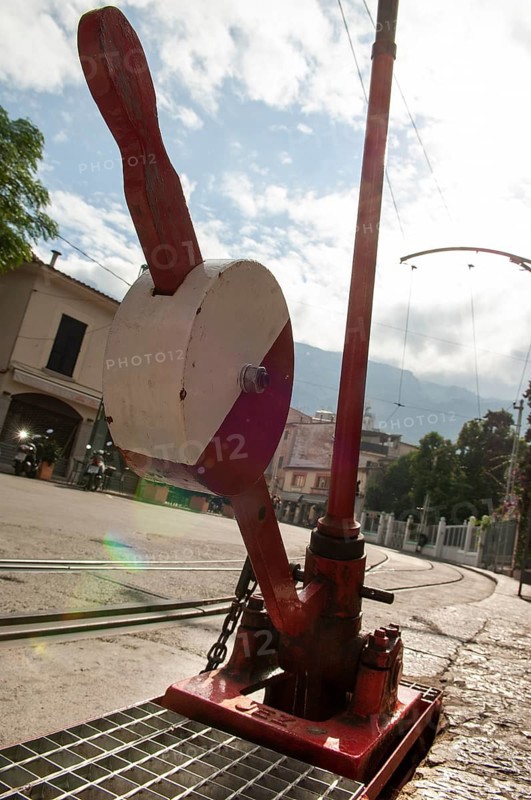 Switch lever for tram switch, Sóller, Majorca, Spain