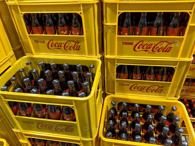 Bottles stacked in boxes drink soft drink without sugar Coca-Cola Coke Coca Cola Zero Sugar, GermanyCoca Cola Zero Sugar