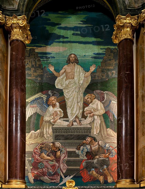 Interior view, choir, altar, main evangelical church of St. Michaelis, Michel for short, Free and Hanseatic City of Hamburg, Germany