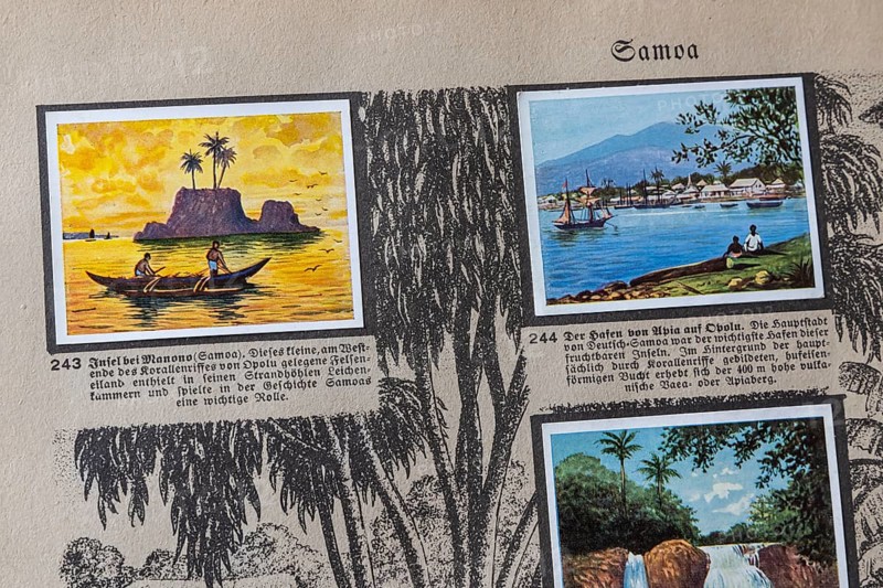 German colonies. Samoa Manono island. An anthology published by Cigaretten-Bilderdienst Dresden from 1936. Germany