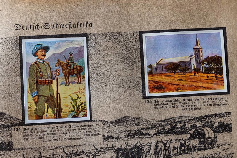 German colonies. German Southwest Africa. Windhoek church. An anthology published by Cigaretten-Bilderdienst Dresden from 1936. Germany