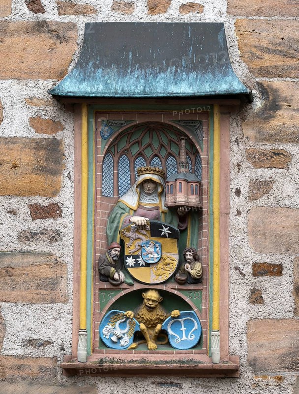 Elizabeth relief by Ludwig Juppe, town hall, Marburg, Hesse, Germany