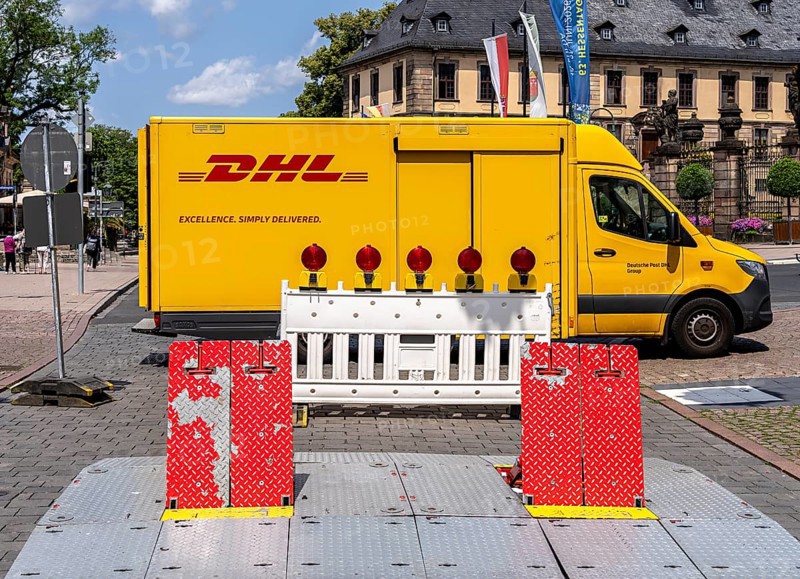 Armis One, Temporary Event Security, mobile roadblock, Fulda, Hesse, Germany