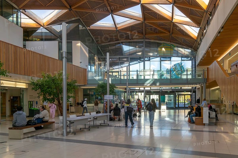 Interior of the Forum building, Streatham Campus, University of Exeter, Exeter, Devon, England, UK built 2012
