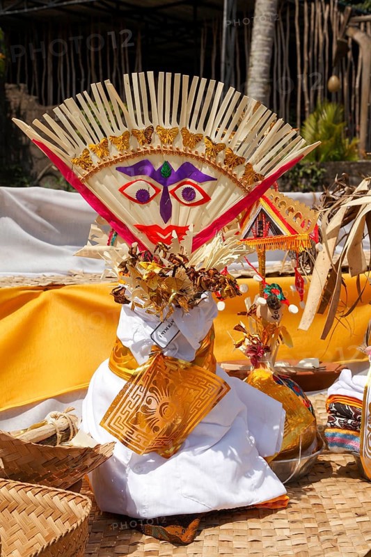 Combustion ceremony (Ngaben), preparation at the cremation site, Ubud, Bali, Indonesia