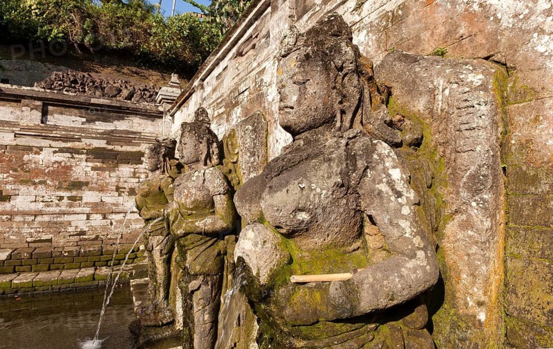Ritual pool, elephant cave, Goa Gajah, near Ubud, Bali, Indonesia