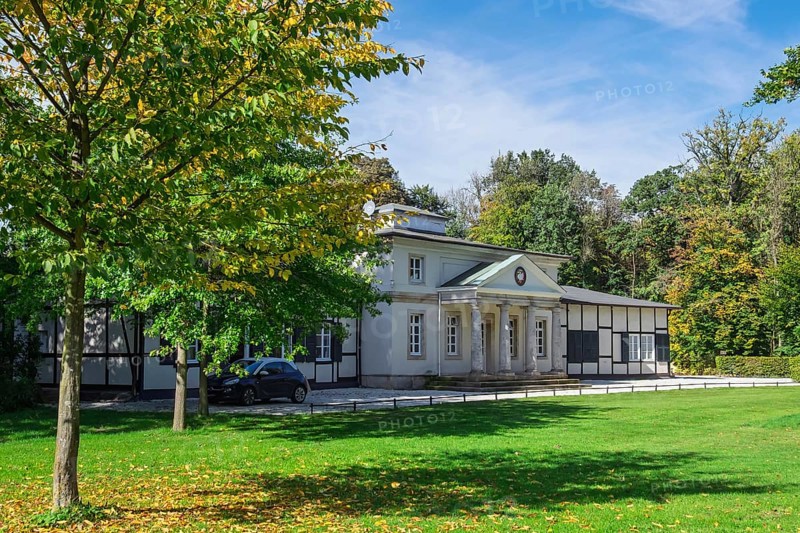 Bagno concert gallery in Steinfurt, it is considered the oldest free-standing concert hall in Europe and is part of the historic Steinfurt Bagno Park, Burgsteinfurt, Steinfurt, Münsterland, North Rhine-Westphalia, Germany