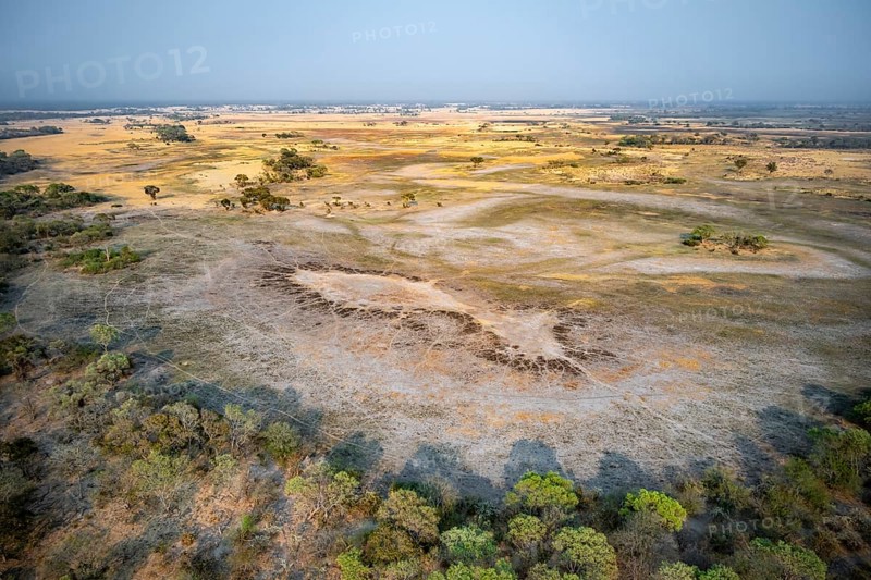 Landscape, aerial view of the Okavango Delta, near Maun, Okavango Delta, Botswana