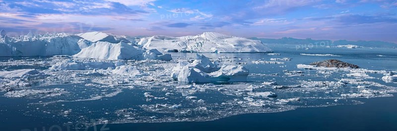 Kangia Fjord and Sermeq Kujalleq glacier in Ilulissat, Greenland