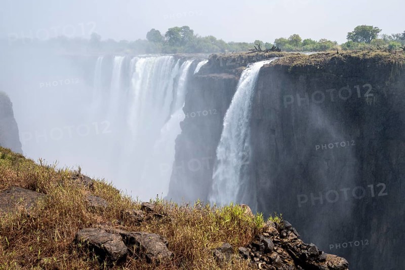 Water plunges into the depths, Victoria Falls, Zimbabwe