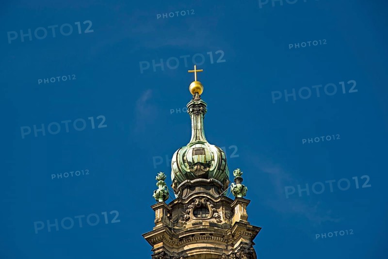 Tower, Hofkirche, Catholic Church of the Royal Court of Saxony, Sanctissimae Trinitatis Cathedral, Cathedral of the Holy Trinity, Dresden, Saxony, Germany