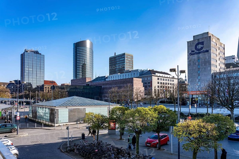 The skyline of downtown Dortmund, North Rhine-Westphalia, Germany