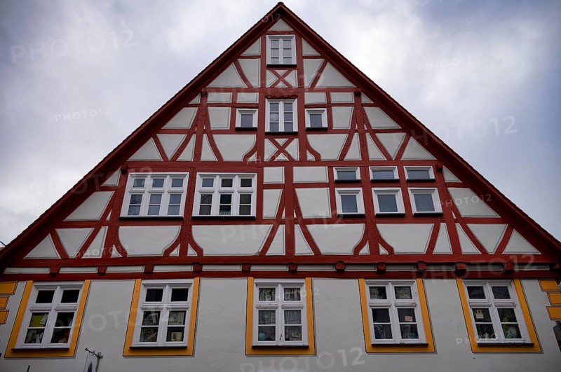 Old timber-frame house, Fischergasse, Fischerviertel, Old Town, Ulm, Baden-Württemberg, Germany