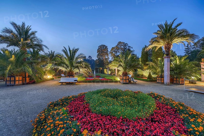 Palmengarten spa park illuminates Bad Pyrmont Germany