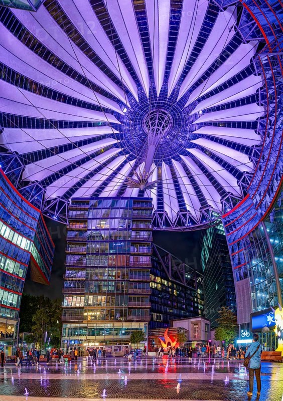 Festival of Lights Panorama Sony Center Berlin Germany