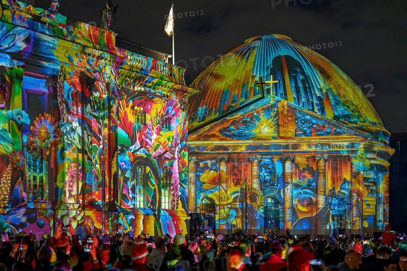 Festival of Lights Bebel Platz Saint Hewig's Cathedral. Berlin Germany