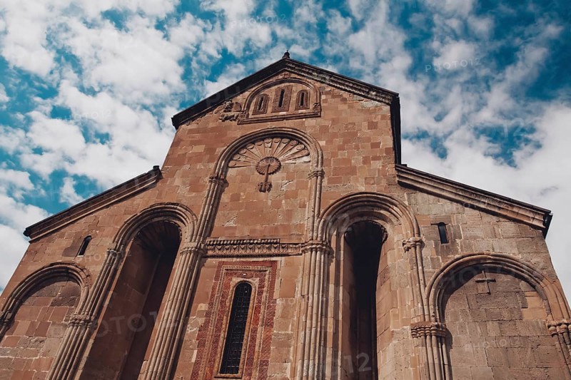Svetitskhoveli, the main patriarchal cathedral of the Georgian Orthodox Church, erected in honor of the twelve Apostles in Mtskheta. It has been a UNESCO World Heritage Site since 1994