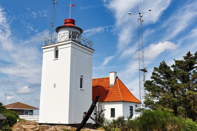 Hammer Odde Fyr, lighthouse, Cirrus, Hammerknuden, Allinge, Bornholm, Denmark