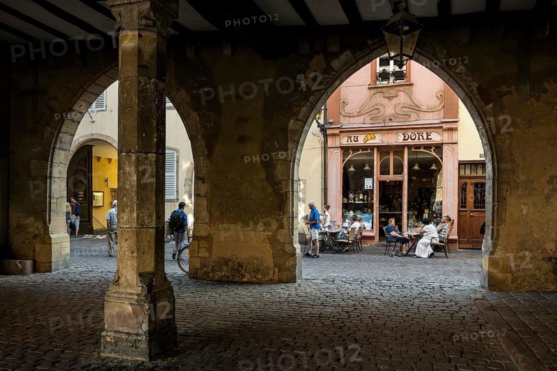 Art Nouveau bakery, Old Town, Colmar, Alsace, France