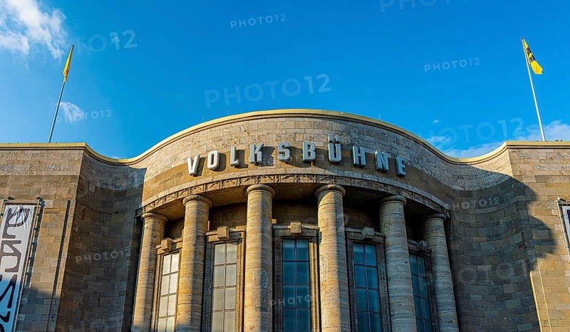 The Volksbühne am Rosa Luxemburg Platz in Berlin Mitte, the stage was created in 1890 during a founding meeting of the Freie Volksbühne association, Berlin, Germany