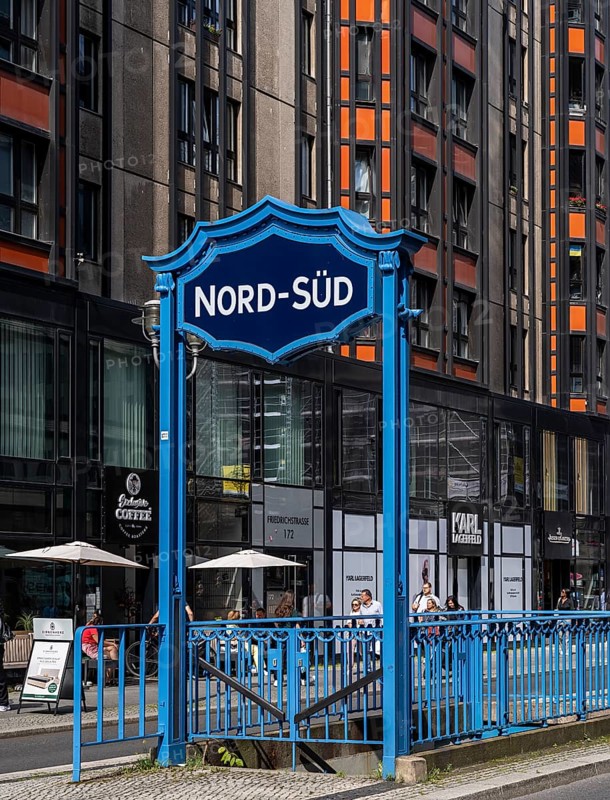 Entrance to the currently closed and former Friedrichstraße subway station, provisionally renamed Nord-Süd, Berlin, Germany