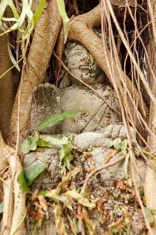 Stone sculpture covered with beads, Ubud, Bali, Indonesia