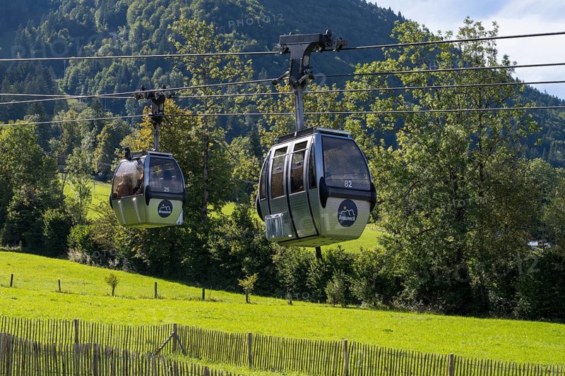 Cable car from Brauneck to Lenggries, cable car, valley station, Brauneck, Bavarian Prealps, Isarwinkel, Lenggries, Upper Bavaria, Bavaria, Germany
