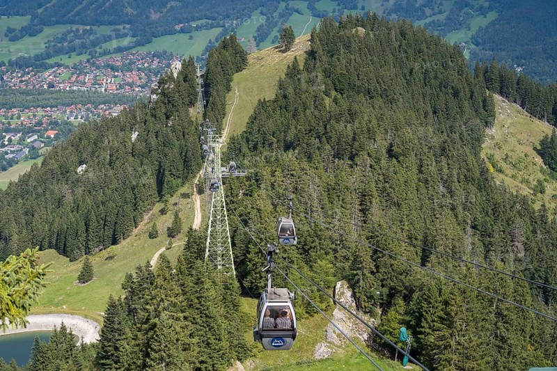 Cable car from Brauneck to Lenggries, cable car, Brauneck, Bavarian Prealps, Isarwinkel, Lenggries, Upper Bavaria, Bavaria, Germany