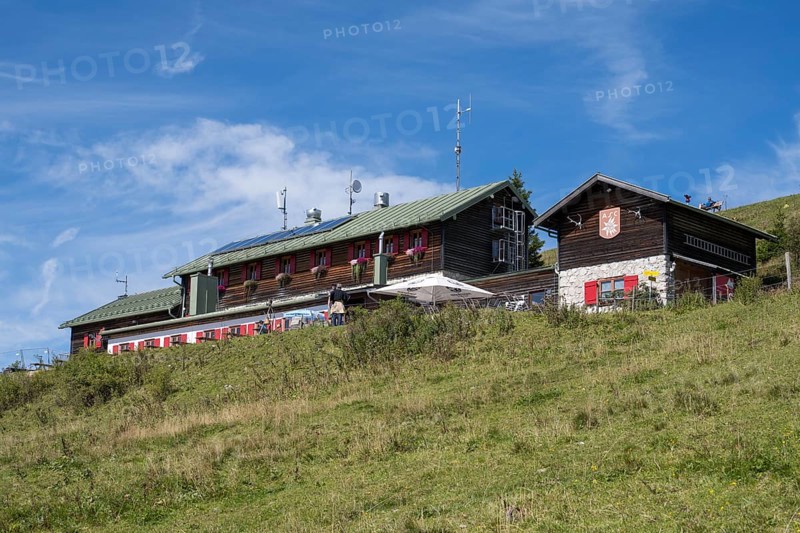 Brauneck-Hütte, Gipfelhaus, Berggaststätte, Brauneck, Bavarian Prealps, Isarwinkel, Lenggries, Upper Bavaria, Bavaria, Germany