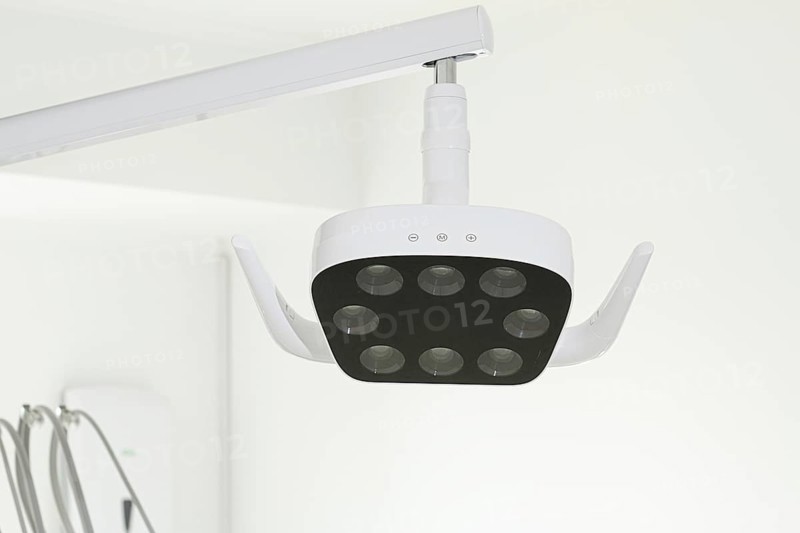 Shadowless dental lamp, dental clinic, no people