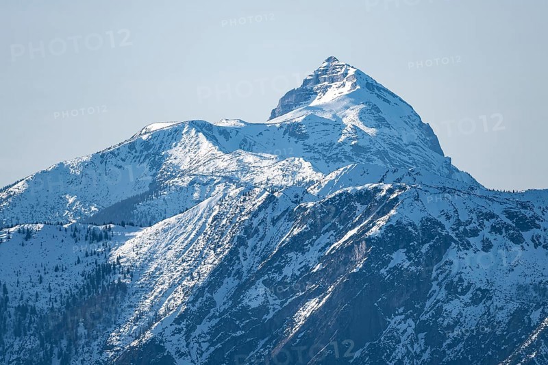Guffertspitze summit in winter, view from Hohe Salve, Tyrol, Austria