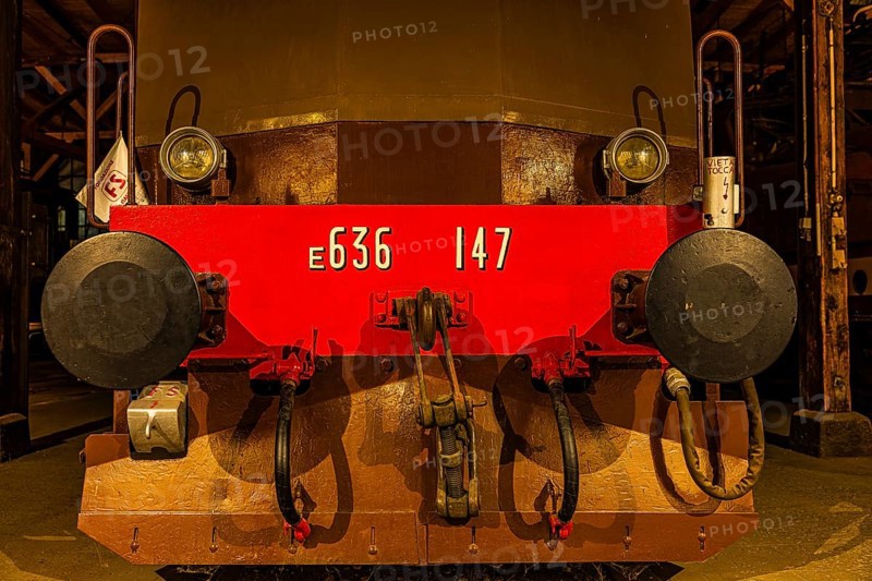 Legendary Italian locomotive E 636, Eisenbahnmuseum, Augsburg railway park, administrative district of Swabia, Bavaria, Germany