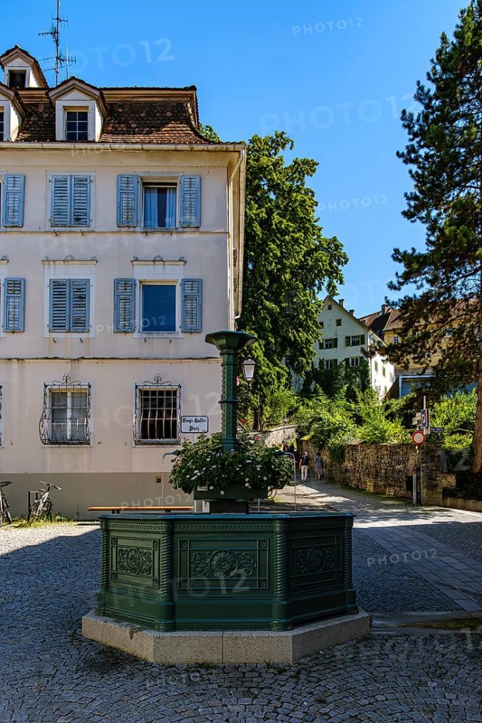 Historic fountain in Maurachgasse in the lower town of Bregenz, Vorarlberg, Austria