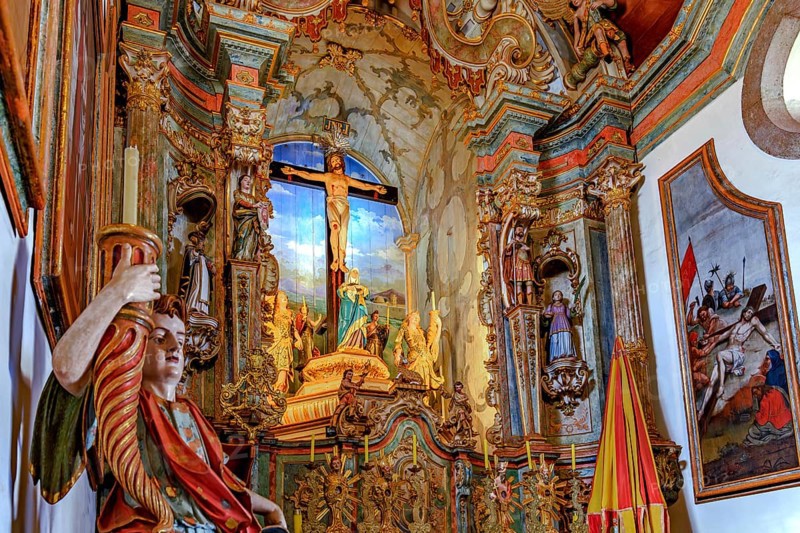 The Bom Jesus de Matosinhos church and altar in Congonhas is one of the main examples of Baroque art in Brazil, Congonhas, Minas Gerais, Brazil