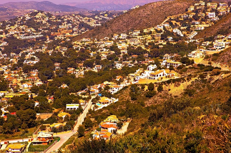 Top View, Urbanization, Housing Development, Moraira, Costa Blanca, Spain