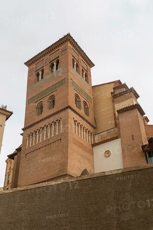 Mudéjar architecture tower of San Pedro church, Iglesia de San Pedro, Teruel, Aragon, Spain