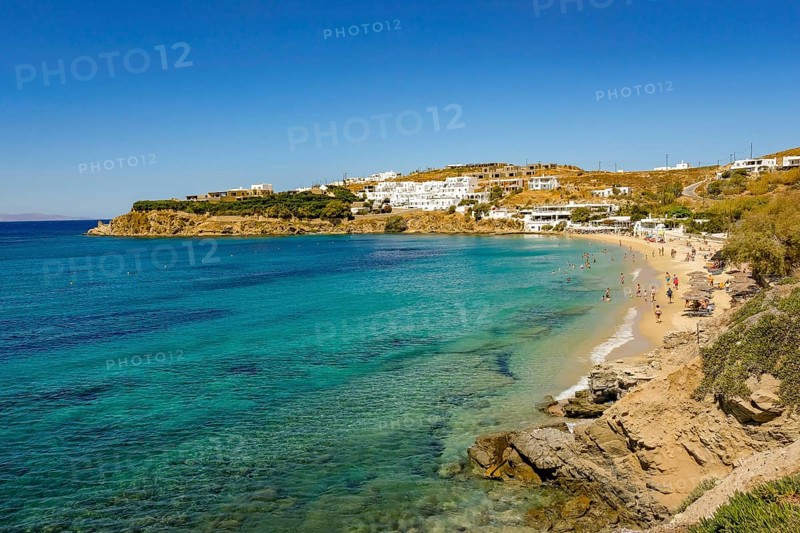 Agios Stefanos, Mykonos, Cyclades, Greece - Agios Stefanos, small town with sandy beach, apartments and hotels, just north of Mykonos New Port
