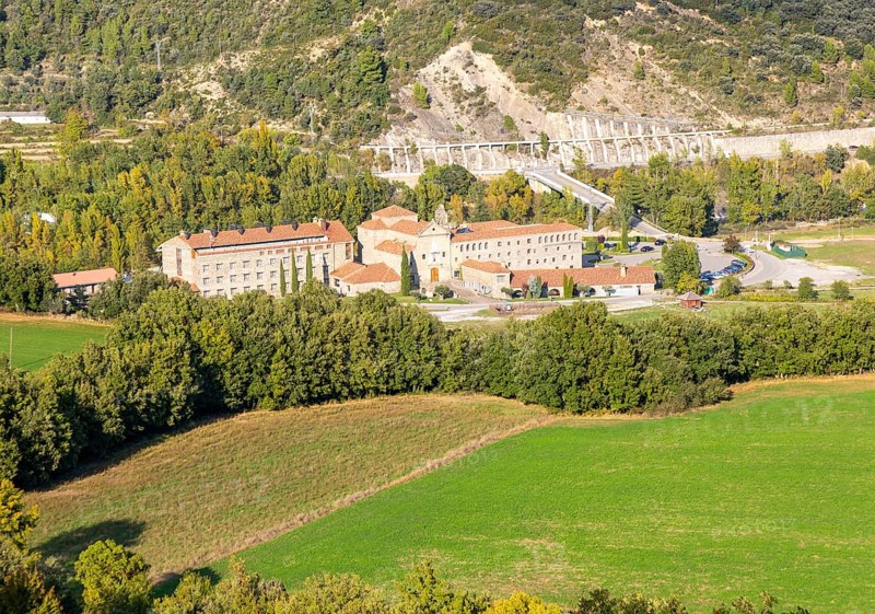 El Monasterio de Boltaña, former monastery now hotel and spa, Boltana, Huesca province, Aragon, Spain