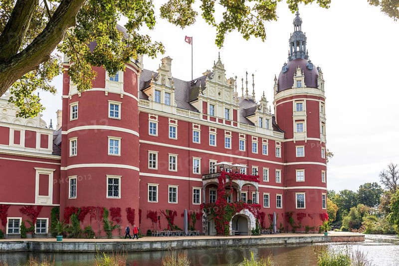 New Muskau Castle, Muskauer Park, UNESCO World Heritage Site, Bad Muskau, Upper Lusatia, Saxony, Germany