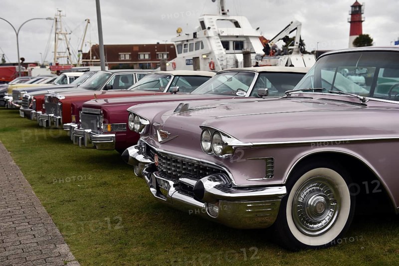 Cadillac Sedan DeVille at classic car meeting in Büsum, Schleswig-Holstein, Germany