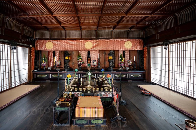 Interior, Ninna-ji, Buddhist temple complex, Kyoto, Japan